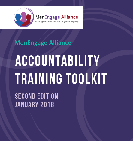 Front cover of the Accountability Training Toolkit, Second Edition, January 2018, MenEngage Alliance