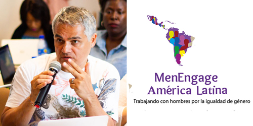 Photo of Hernando MenEngage Global Board, with MenEngage Latin America logo