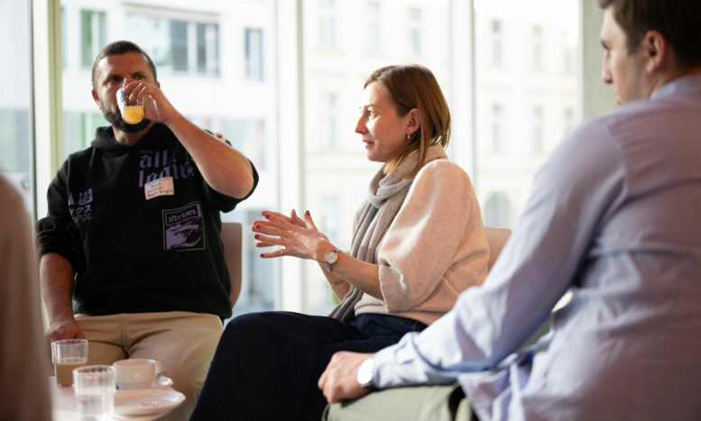 People taking part in a workshop at the MenEngage Europe Members' Meeting in Berlin